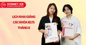 Lịch khai giảng các khóa học IELTS tháng 8